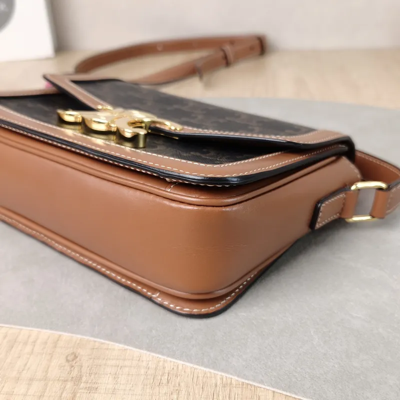 CELINE Crossbody Bag Teen Triomphe Monogram PVC Small 18.5 × 7 × 13.5 cm — detail view 2 of 12