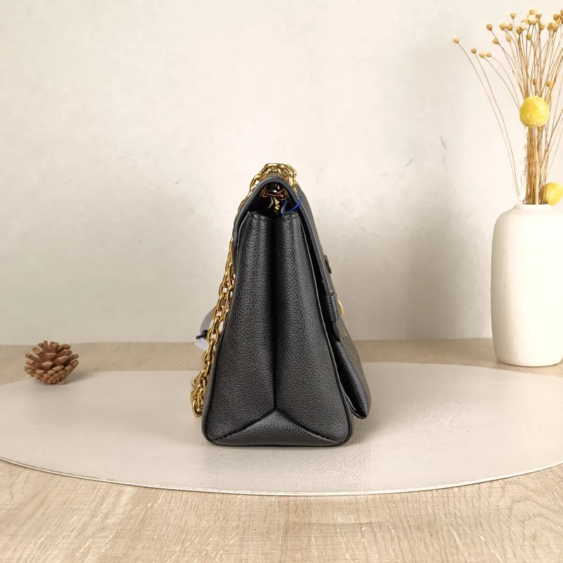 Louis Vuitton Shoulder Bag VAVIN Black Empreinte Embossed Calfskin Small 25 × 9.5 × 17 cm — detail view 4 of 10