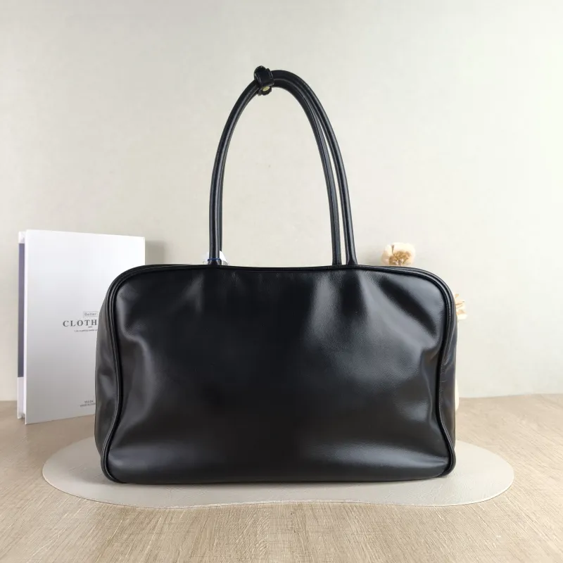 Miumiu Top Handle Bag Beau Black Calfskin Large 34 × 10 × 23 cm — cover view 5 of 5