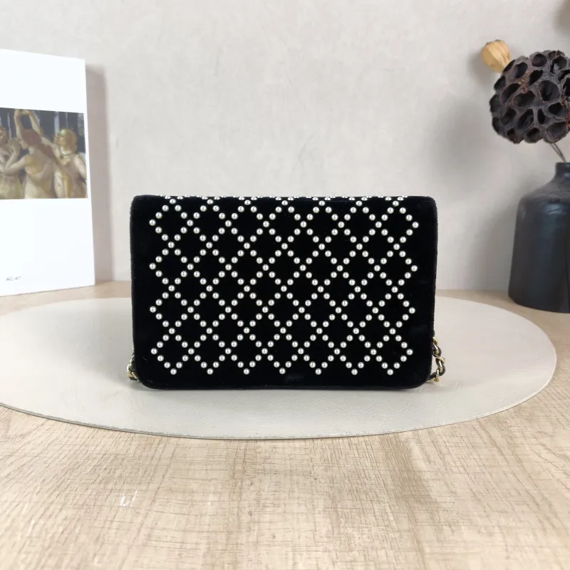 Chanel Crossbody Bag CF Pearl WOC Black Mini 19.2 × 3.5 × 12.3 cm 24 — cover view 3 of 6