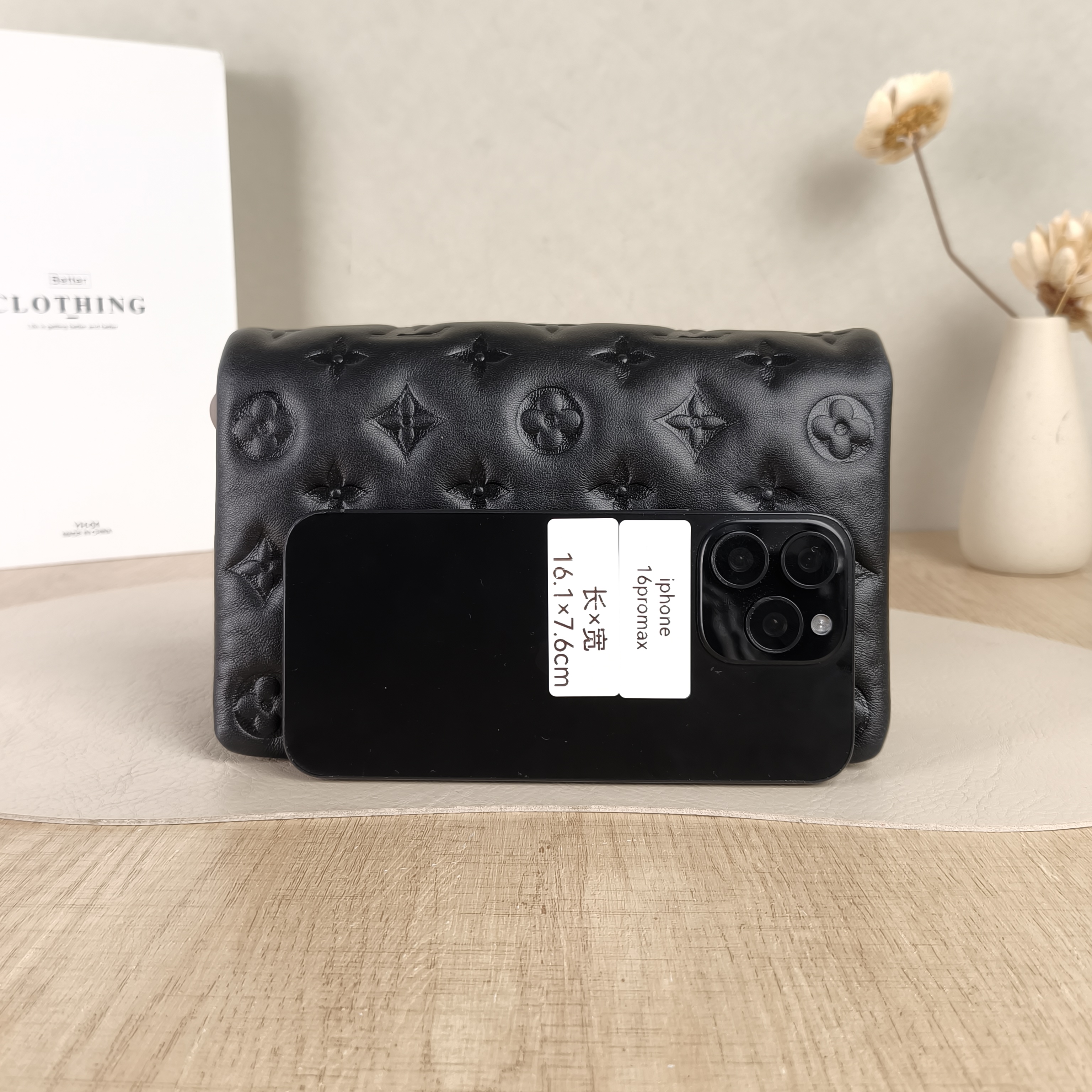 Louis Vuitton Crossbody Bag Pochette Coussin woc Black Lambskinmini20 × 8 × 14 cm — cover view 5 of 5
