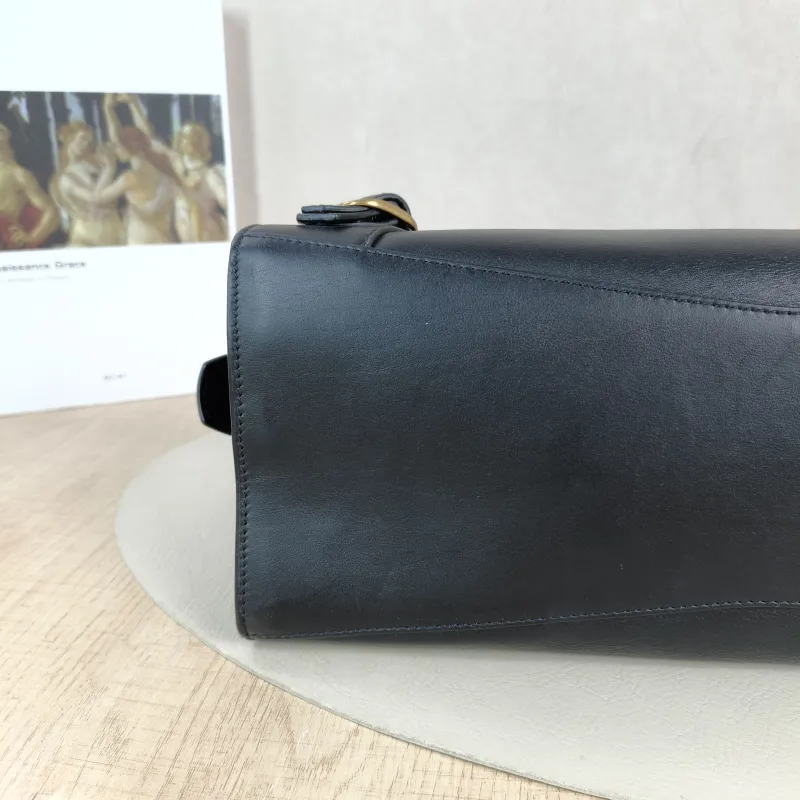 BALENCIAGA Crossbody Bag Neo Classic Black with Gold-Tone Hardware Calfskin Small 33 × 15.5 × 21 cm — detail view 1 of 12