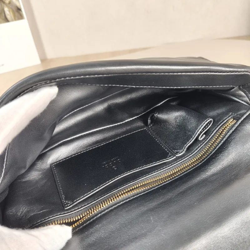 GUCCI Crossbody Bag GG Milano Collection Shoulder Bag Black Lambskin Small 26 × 6 × 14 cm — detail view 13 of 13