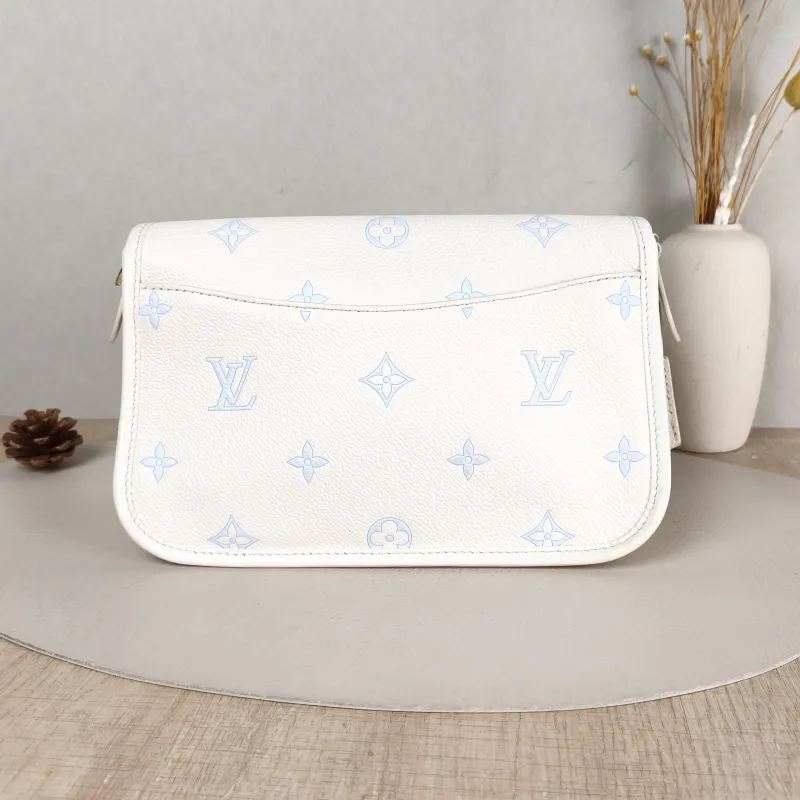 Louis Vuitton Crossbody Bag Diane Baguette Bag White · Blue Empreinte Embossed Calfskin Small 24 × 9 × 15 cm — cover view 5 of 5