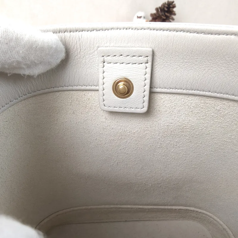 CELINE Shoulder Bag BUCKET TRIOMPHE Bucket Bag White Calfskinmini16 × 7 × 19.5 cm — detail view 5 of 10