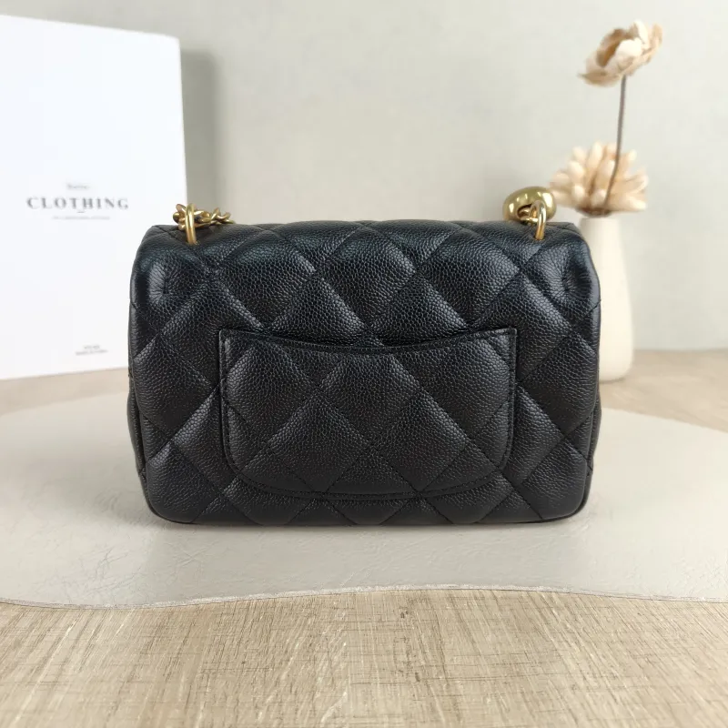 Chanel Crossbody Bag 23p Black Grained Calfskin 18 × 5 × 12 cm — cover view 5 of 5