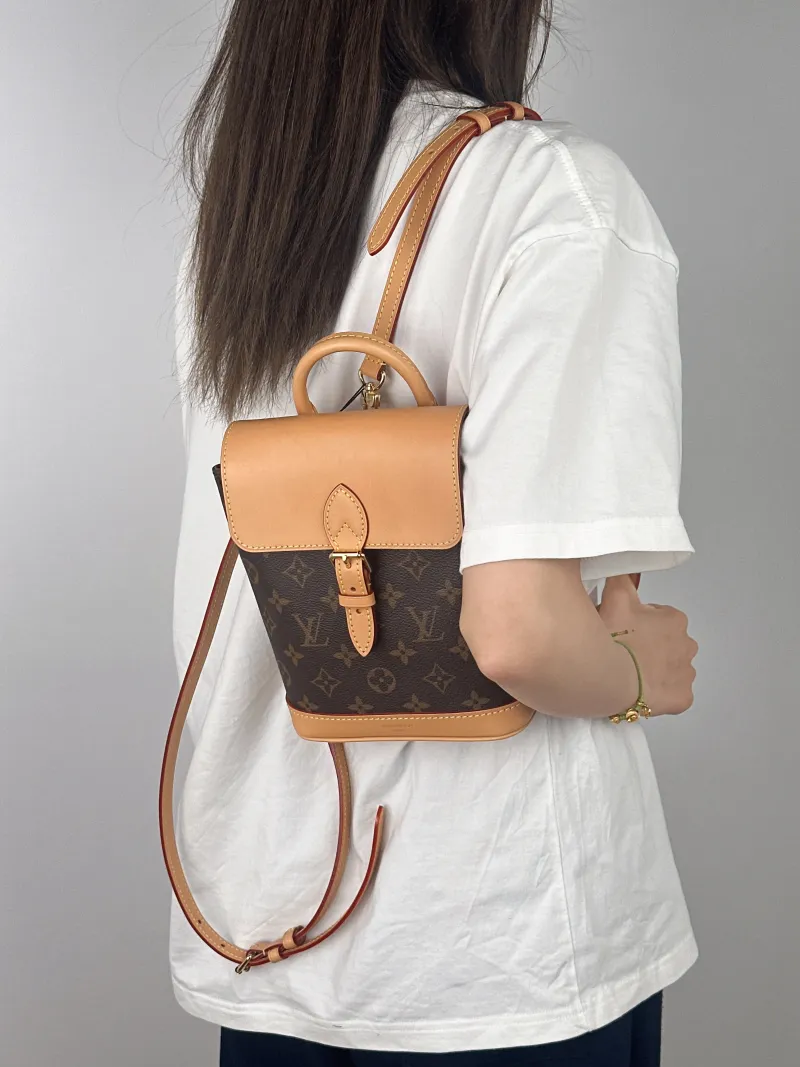 Louis Vuitton Backpack Soho Backpack Monogram PV Cmini17 × 8 × 23 cm — on-model view 3 of 3