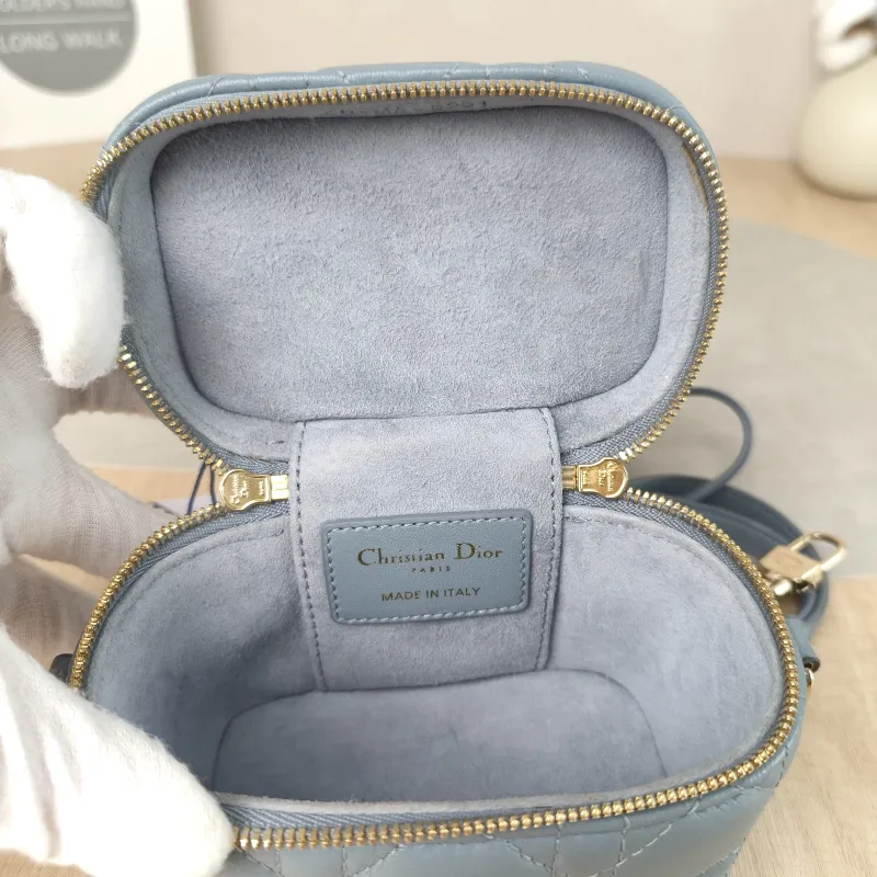 DIOR Crossbody Bag Lady Vanity Cosmetic Bag Lambskin Mini 11 × 7 × 10 cm — detail view 2 of 9