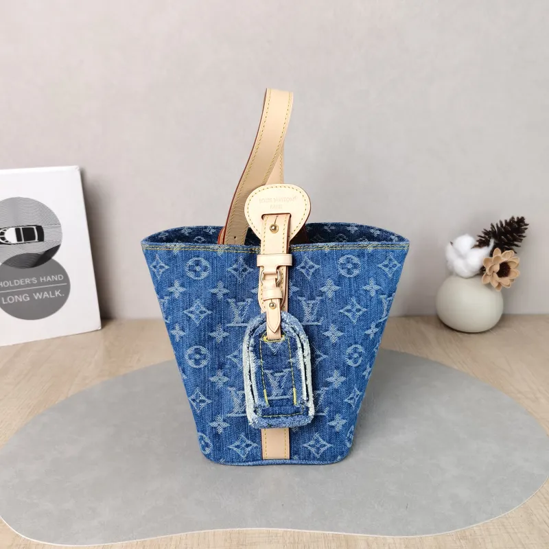 Louis Vuitton Top Handle Bag ALL IN BB Blue BB 16 × 12 × 18 cm