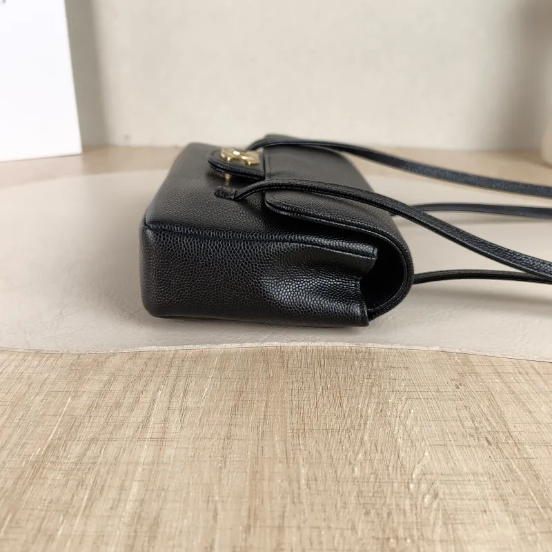 Chanel Crossbody Bag preppy coco Black Grained Calfskin Mini 17 × 5 × 11.5 cm — detail view 5 of 11