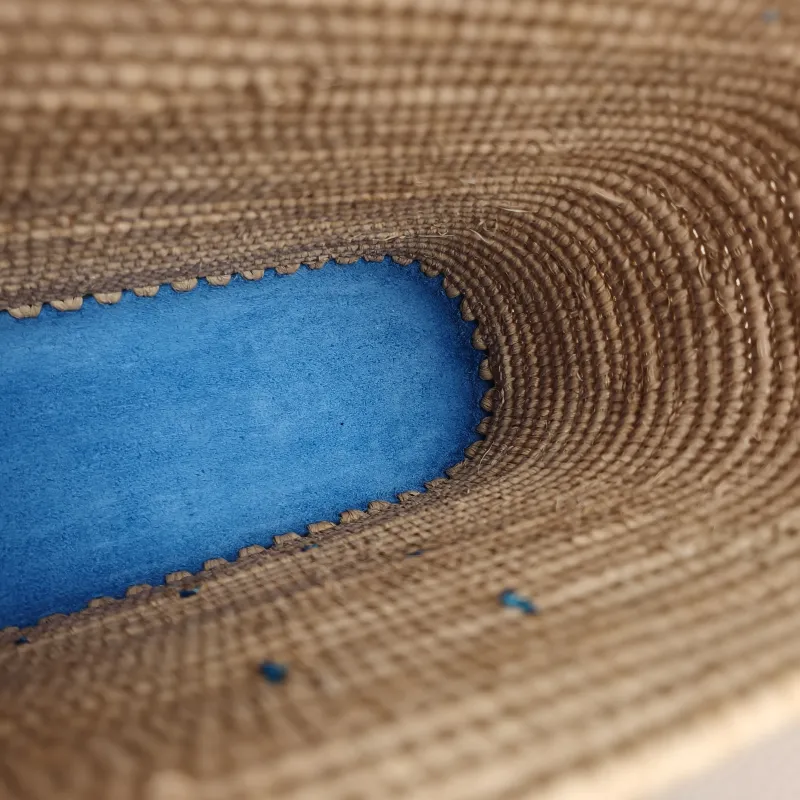 LOEWE Top Handle Bag basket anagram Blue Woven One Size 22 × 7 × 17 cm — detail view 9 of 9