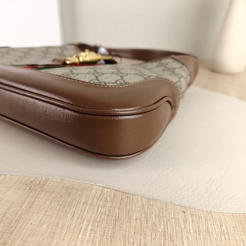 GUCCI Shoulder Bag Jackie 1961Collection Monogram PVC Medium 27.5 × 4 × 19 cm — detail view 6 of 12
