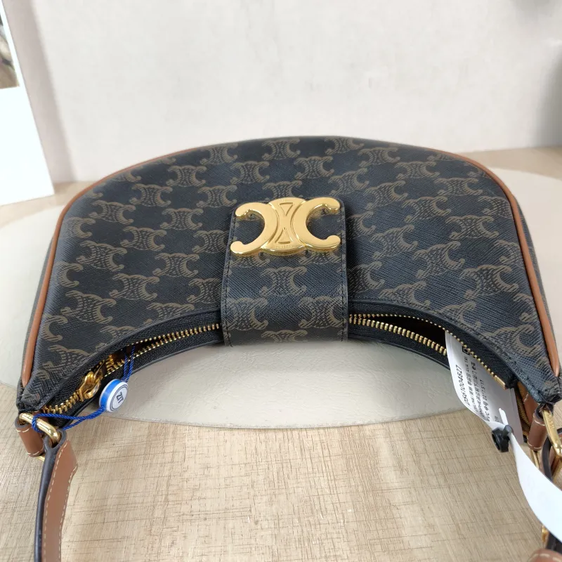 CELINE Shoulder Bag AVA TRIOMPHE Monogram PVC Medium 22 × 7.5 × 17 cm — detail view 7 of 10