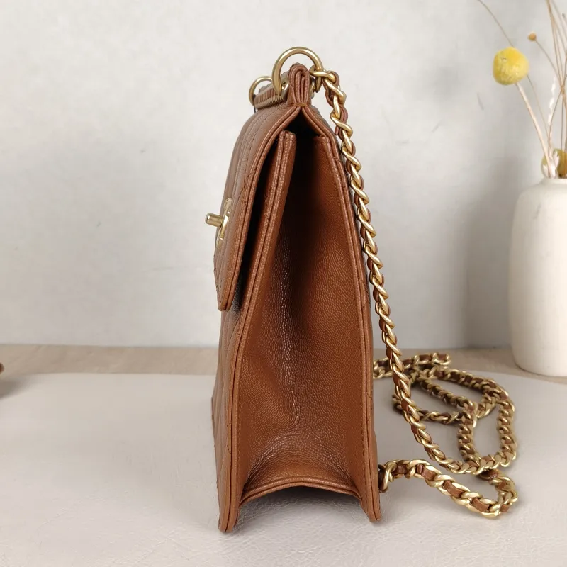 Chanel Backpack23a Backpack Brown Grained Calfskin One Size20 × 7.5 × 21 cm — detail view 3 of 13