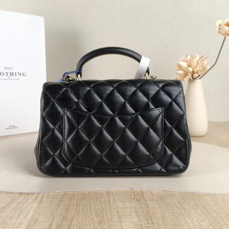 Chanel Crossbody Bag cf mini Black Lambskin mini20 × 6 × 12 cm Conditioned — cover view 5 of 5