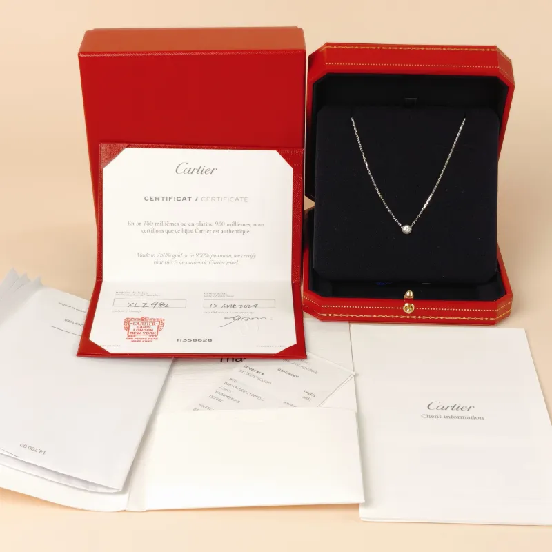 CARTIER Necklace d'Amour Necklace White Gold 18KW hite Gold Diamond Large 40cm — cover view 9 of 10
