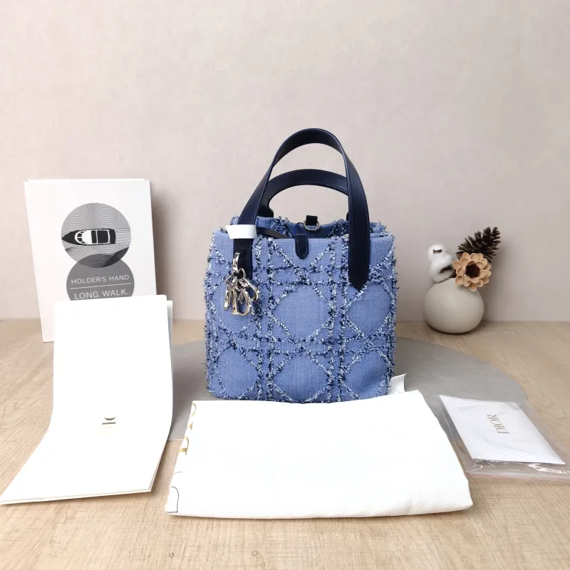 DIOR Top Handle Bag TOUJOURS Edition Blue Small 18.5 × 12 × 18.5 cm — cover view 5 of 6