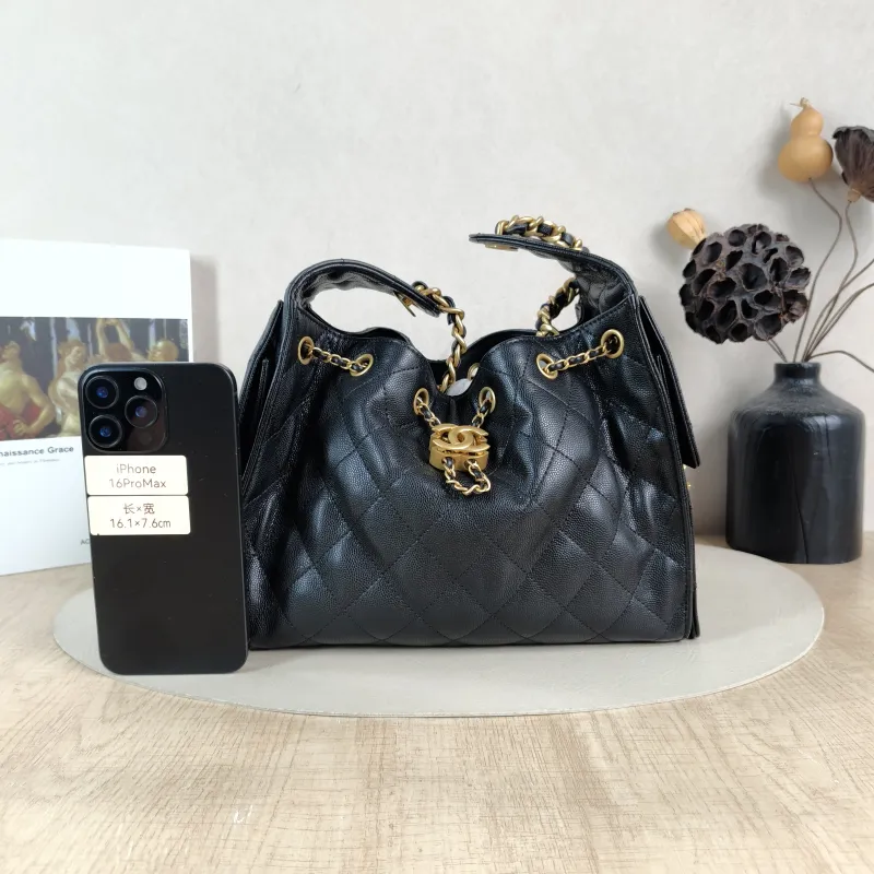 Chanel Shoulder Bag25Bag Black Grained Calfskin Small26 × 14 × 30 cm — cover view 6 of 6