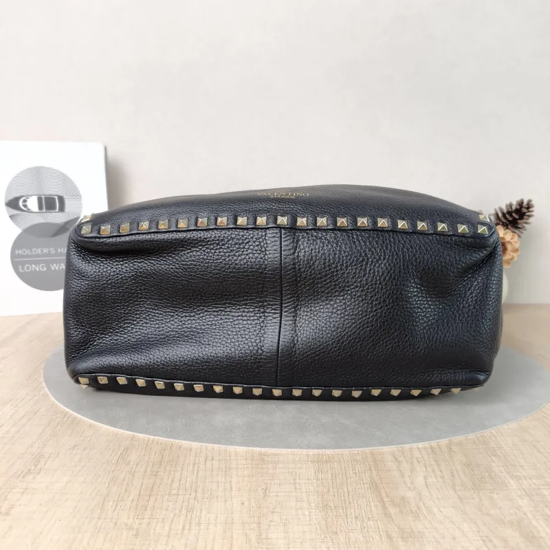 Valentino Top Handle Bag Shoulder Bag Black Calfskin One Size33 × 12 × 26 cm — cover view 4 of 5