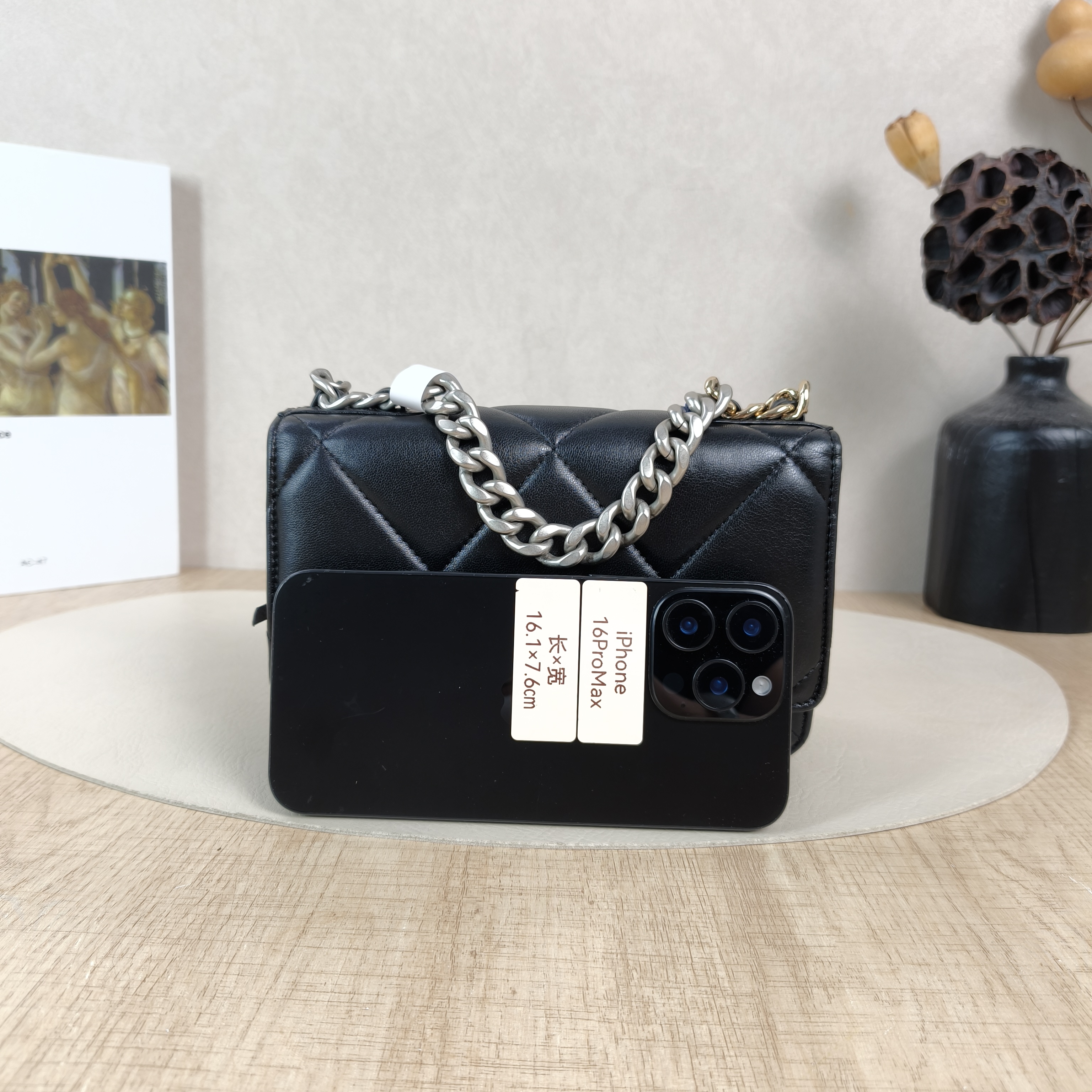 Chanel Crossbody Bag19Bag WOC Black SL ambskinmini19.2 × 3.5 × 12.3 cm — cover view 6 of 6