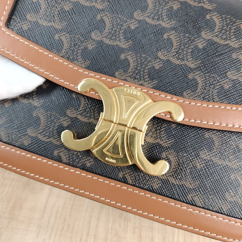 CELINE Crossbody Bag Teen Triomphe Monogram PVC Small 18.5 × 7 × 13.5 cm — detail view 7 of 11