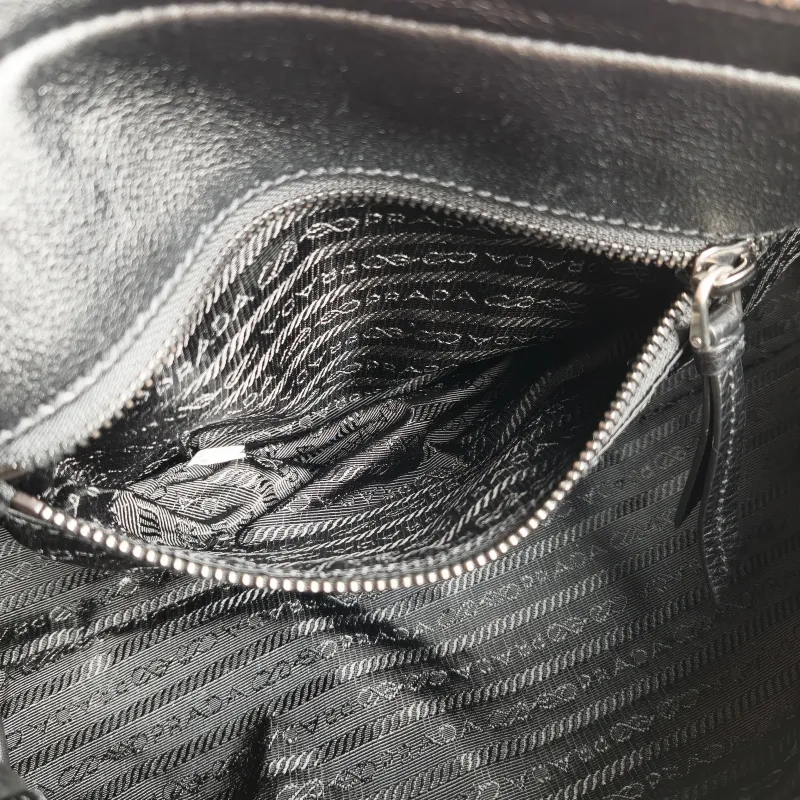 PRADA Shoulder Bag Karin Tote Bag Black Calfskin Medium 32 × 10.5 × 17.5 cm — detail view 5 of 12