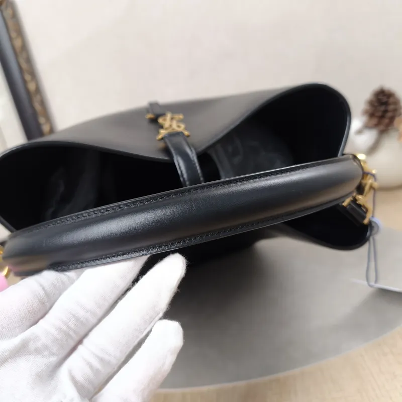 SAINT LAURENT Shoulder Bag LE 37 Black Calfskin Medium20 × 16 × 25 cm — detail view 12 of 12