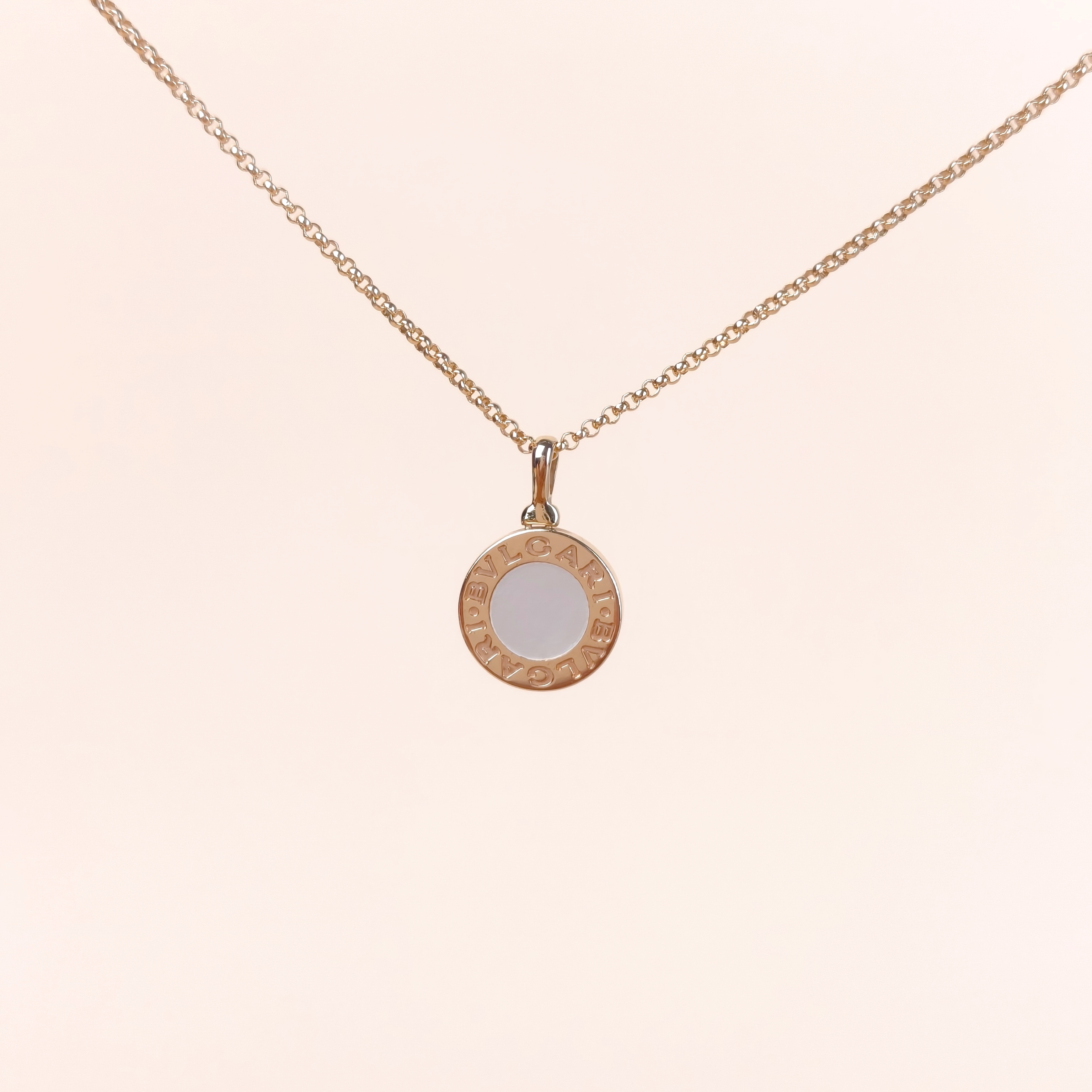 Bvlgari Necklace Collection Pearl Rose Gold Rose Gold Pearl 18KR ose Gold One Size43cm