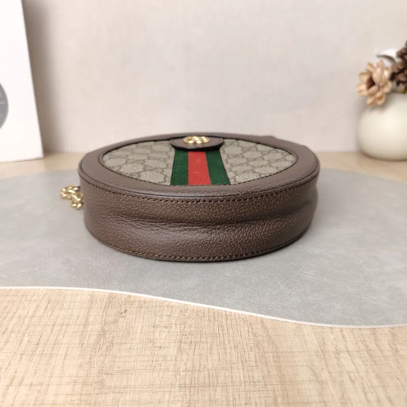 GUCCI Crossbody Bag Ophidia GG Round Bag Monogram PV Cmini18 × 4.5 × 18 cm — cover view 2 of 5
