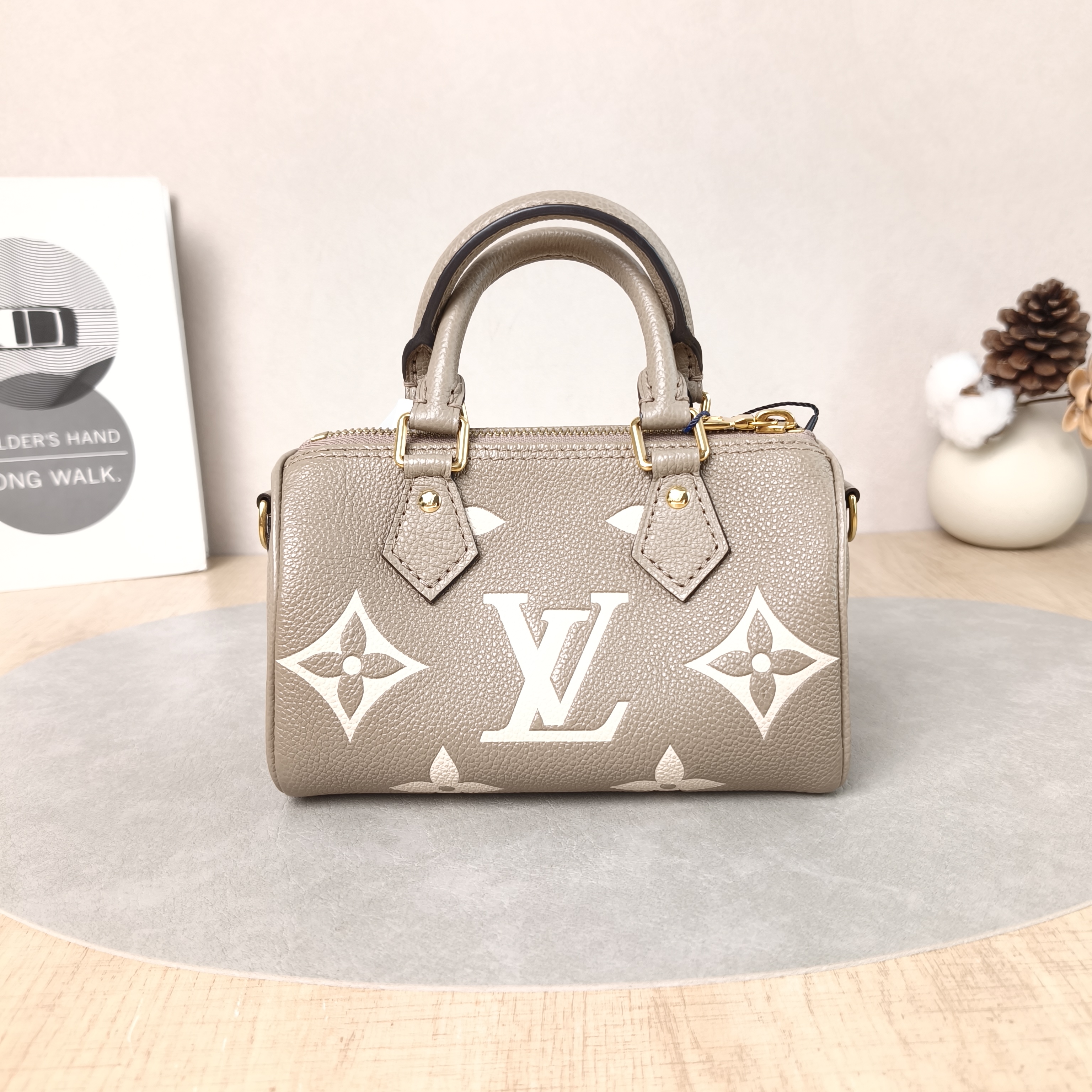 Louis Vuitton Crossbody Bag Speedy Nano · White Empreinte Embossed Calfskin Monogramnano16 × 7.5 × 10 cm — cover view 3 of 5