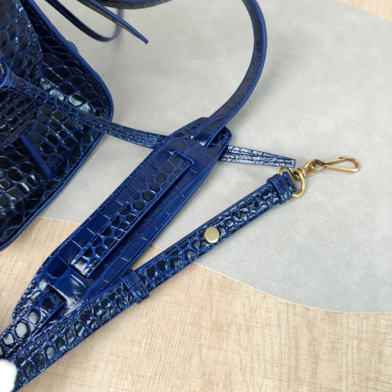 BALENCIAGA Crossbody Bag Neo Classic Blue Calfskin Small 33 × 15.5 × 21 cm — detail view 2 of 13