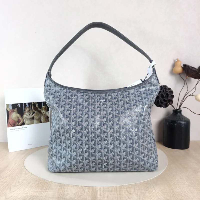 GOYARD Shoulder Bag Boheme Hobo​ Grey ine Canvas Small 43 × 14 × 27 cm — cover view 6 of 6