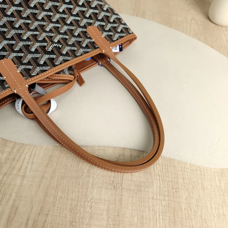 GOYARD Top Handle Bag ANJOU Shopping Tote Brown PV Cmini19.5 × 9 × 19.5 cm — detail view 1 of 11