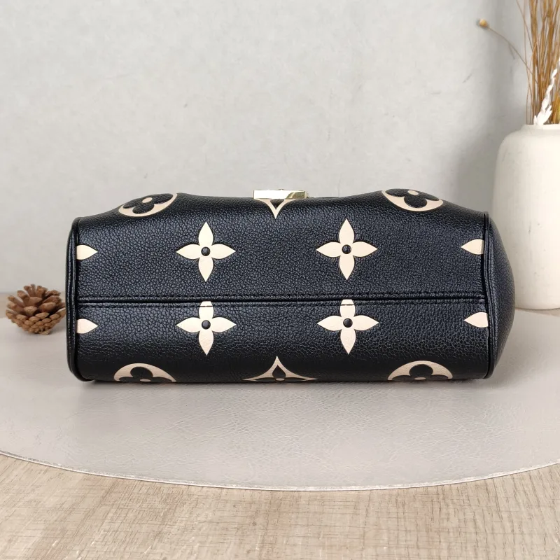 Louis Vuitton Crossbody Bag Favorite Black · White Empreinte Embossed Calfskin Medium 24 × 9 × 14 cm — cover view 5 of 5