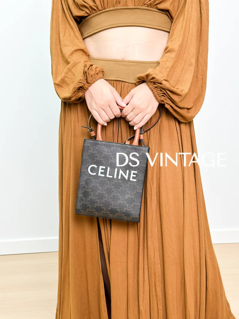 CELINE Crossbody Bag CABAS Mini Monogram PV Cmini17 × 4 × 20.5 cm — on-model view 2 of 3