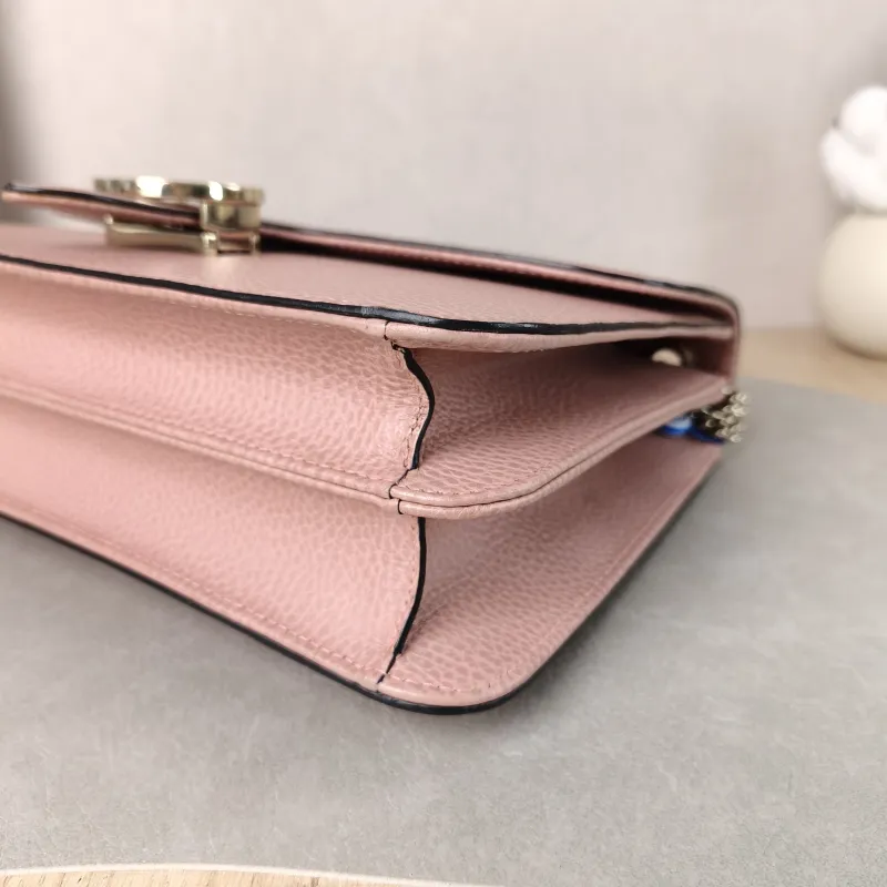 GUCCI Crossbody Bag Collection Crossbody Bag Pink Calfskin 28 × 7 × 18 cm — detail view 7 of 13