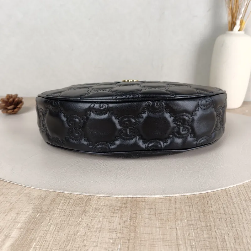 GUCCI Shoulder Bag GG matelasse Black Calfskin Small 27 × 7 × 18 cm — cover view 3 of 5