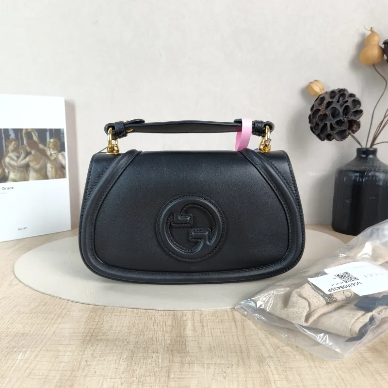 GUCCI Crossbody Bag blondie Top Handle Crossbody Bag Black Calfskin Small 26.5 × 8.5 × 16.5 cm — cover view 6 of 6
