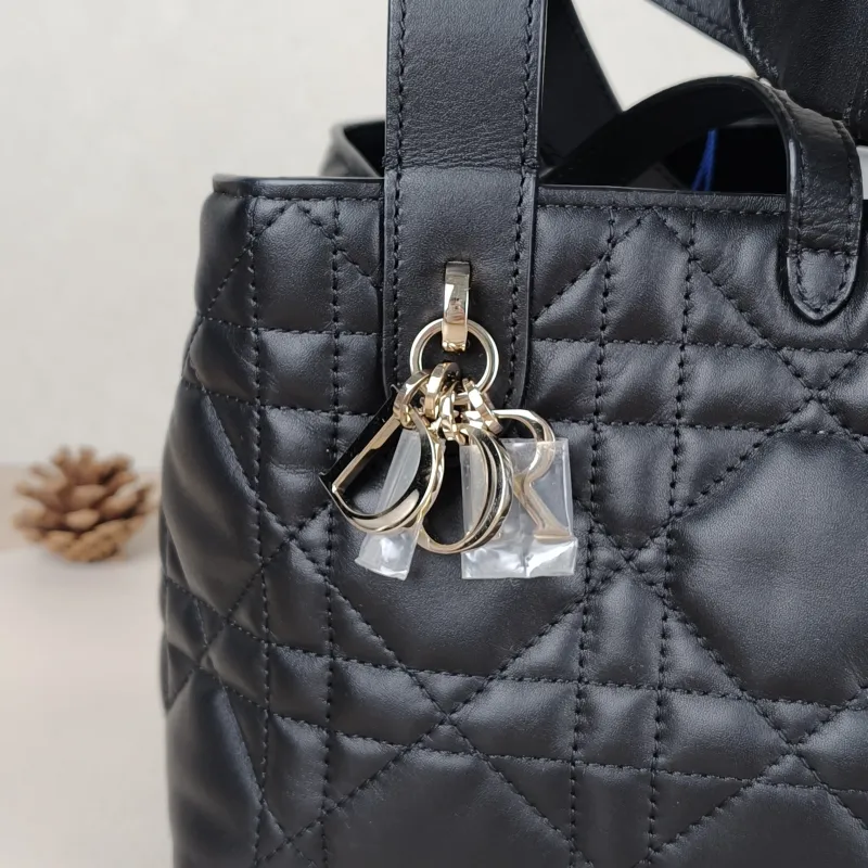 DIOR Top Handle Bag TOUJOURS Black Calfskin Small23 × 12 × 15.5 cm — detail view 7 of 11