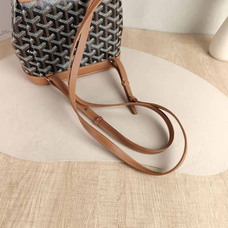 GOYARD Crossbody Bag ALPIN Backpack Brown ine Canvas Mini 19 × 9.5 × 23 cm — detail view 10 of 11