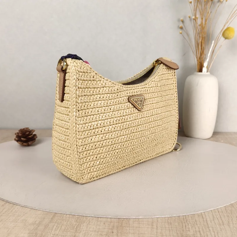 PRADA Crossbody Bag Re-Edition 2005 Hobo Woven Mini 22 × 6 × 18 cm — cover view 2 of 5