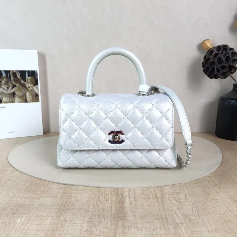 Chanel Top Handle Bag Coco Handle​ C Grained Calfskin Small 24 × 10 × 14 cm