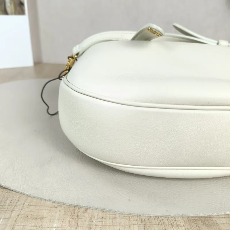 CELINE Crossbody Bag TEEN LULU hobo White Calfskin Small 21 × 5 × 18 cm — detail view 2 of 11