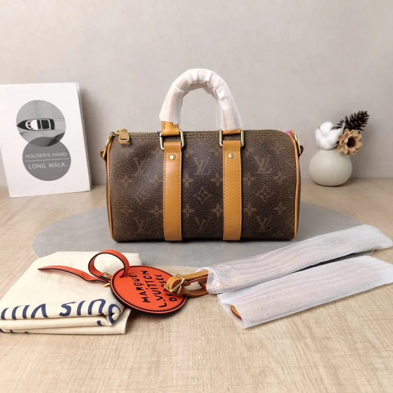 Louis Vuitton Crossbody Bag Keepall 25 Edition Brown PVC Medium 25 × 11 × 15 cm — cover view 6 of 6