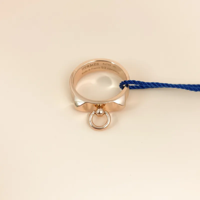 Hermès Ring Collier de chien Ring Rose Gold 18KR ose Gold Small 5 53