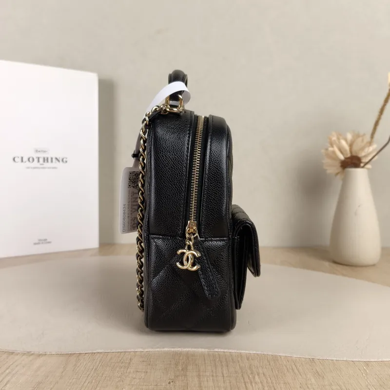 Chanel Backpack mini Backpack Collection Black Grained Calfskin One Size13 × 9 × 18 cm — detail view 1 of 13