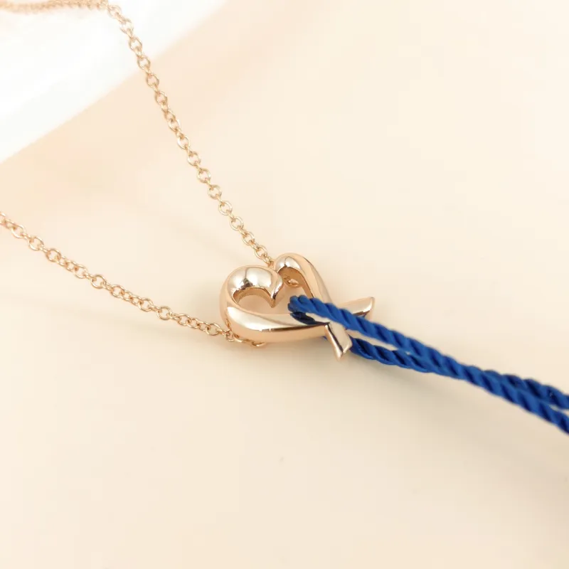 Tiffany&Co. Necklace Paloma Picasso Collection Loving Heart Necklace Rose Gold 18KR ose Gold One Size 41cm — cover view 10 of 10