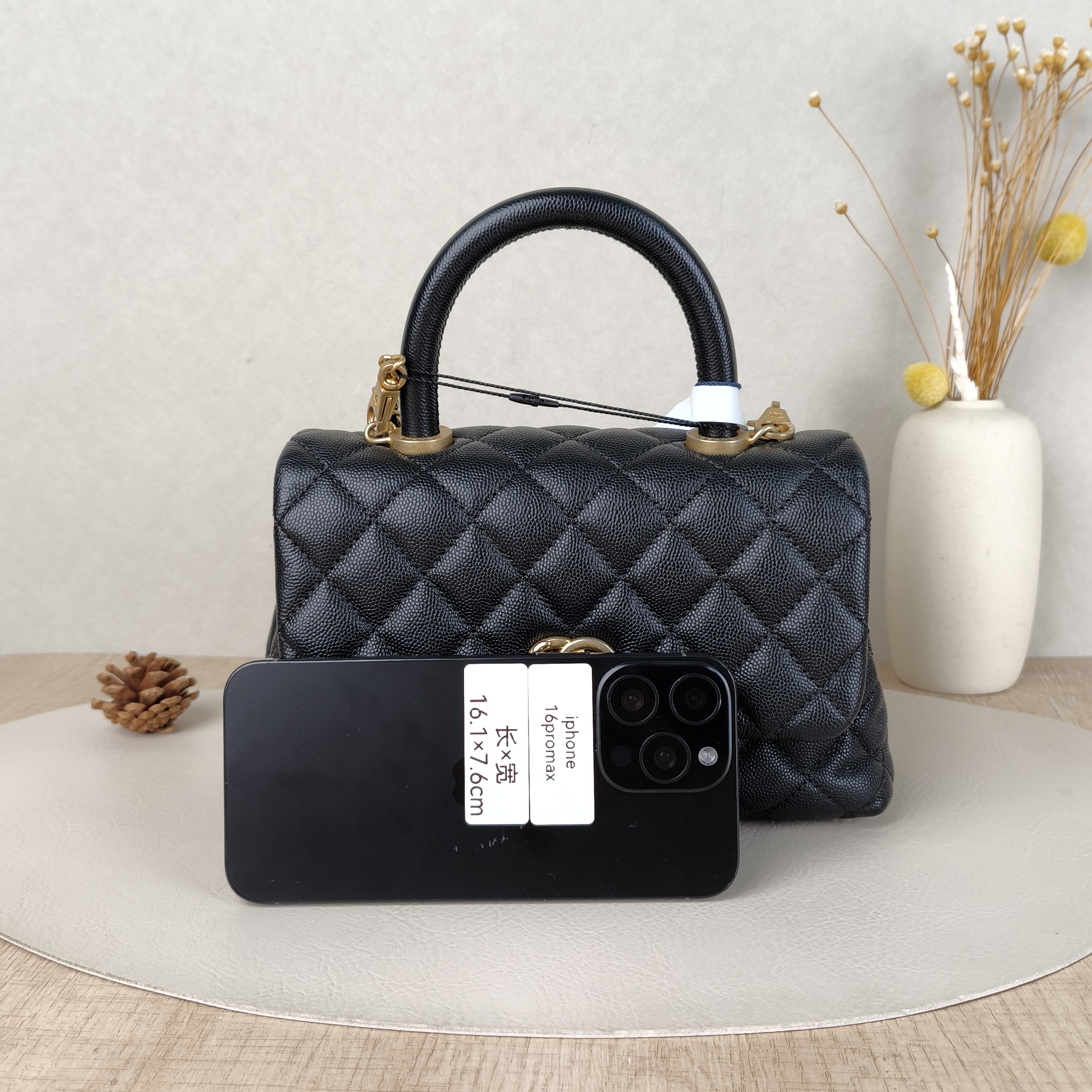 Chanel Top Handle Bag Coco HandleBlack Grained Calfskin Small24 × 10 × 14 cm — cover view 5 of 5