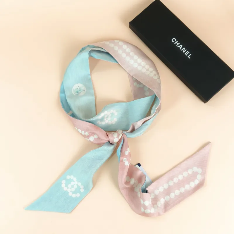 Chanel Pink Blue Silk One Size 6*200cm โ cover view 2 of 6