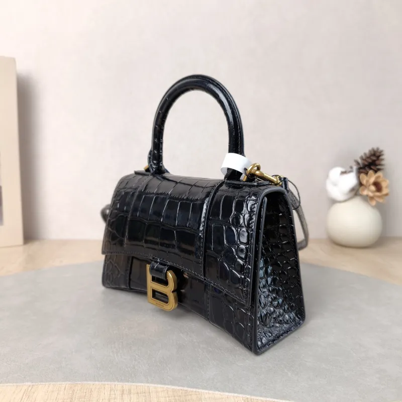 BALENCIAGA Crossbody Bag Hourglass Hourglass Bag Black Calfskin XS 19 × 8 × 13 cm — cover view 2 of 5